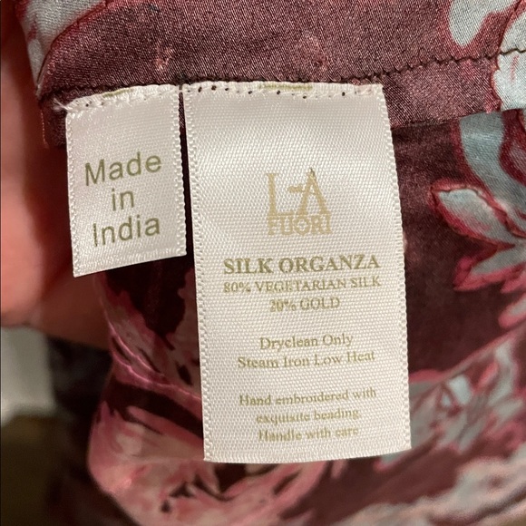 NWT silk La Fuori maxi dress. Hand beaded. Size M (fits US 6) - Picture 7 of 8